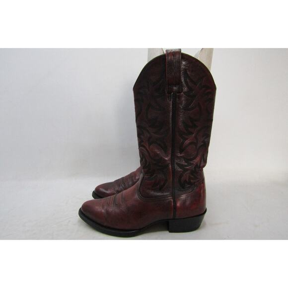 Ariat Mens Size 9.5 EE Distressed Red Leather Cowboy Western Boots main image 11